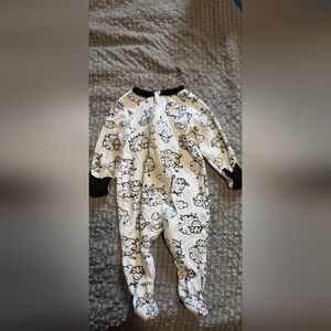 Wonder Nation Black and White Animal Print Footie